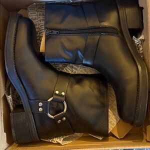 Black Leather Ankle Boots